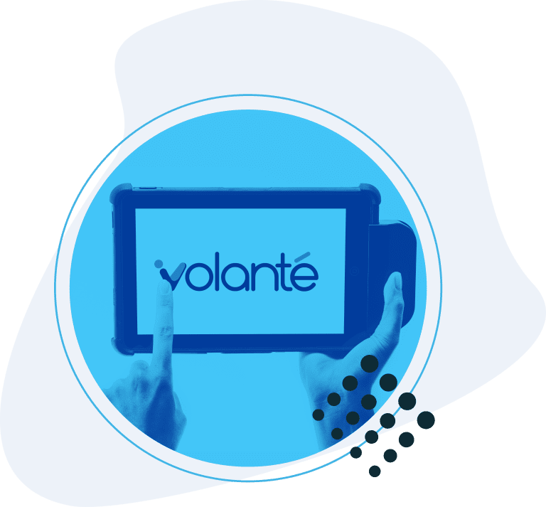 Volante Point of Sale Tablet with operator interaction